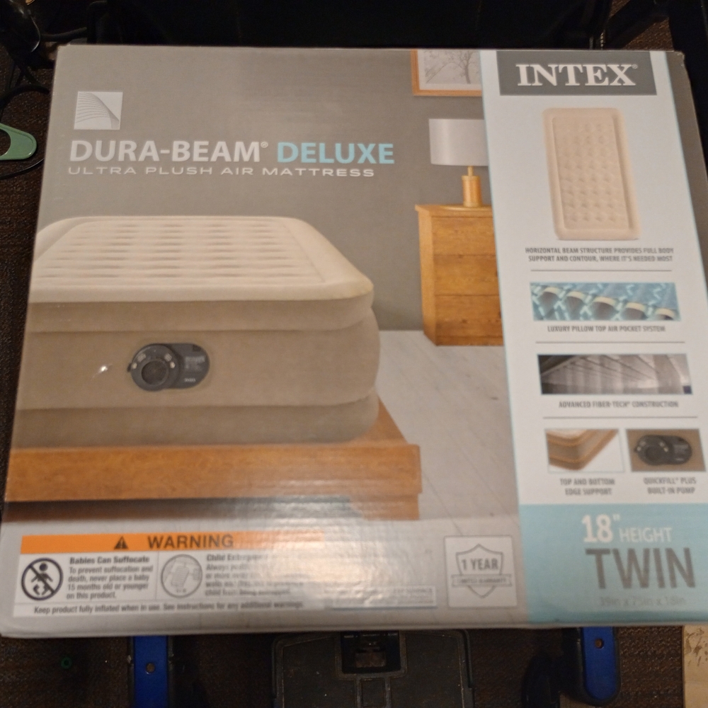 Brand New Still In The Box Intex Dura-Beam Deluxe Air Mattress For Sale!!